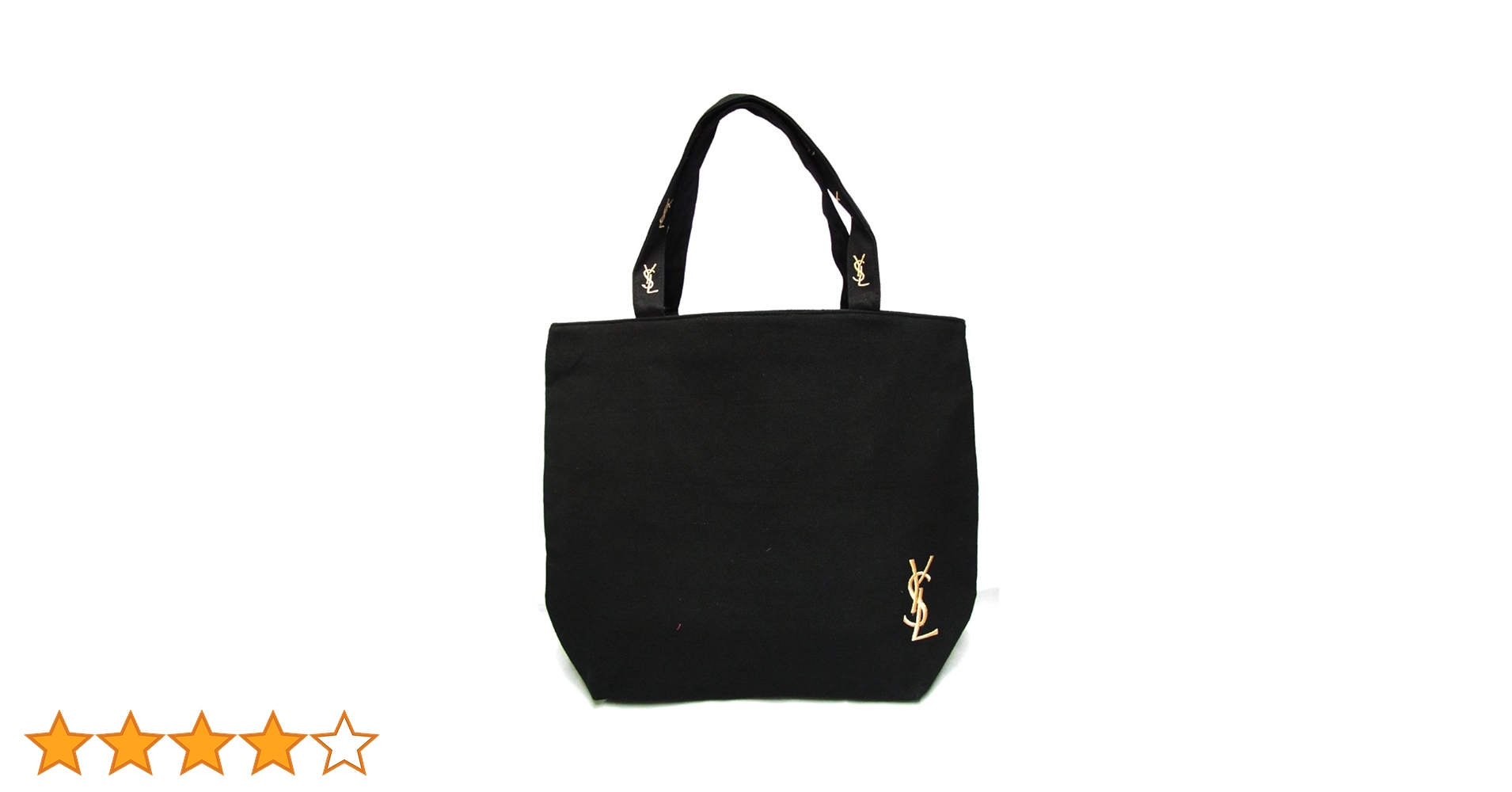 向日葵　YSL ロゴ刺繍 トートバッグ ネイビー ブラック 向日葵 YSL ロゴ刺繍 トートバッグ ネイビー ブラック 付録 ysl